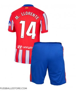 Günstige Atletico Madrid Marcos Llorente #14 Heimtrikotsatz Kinder 2024-25 Kurzarm (+ Kurze Hosen)